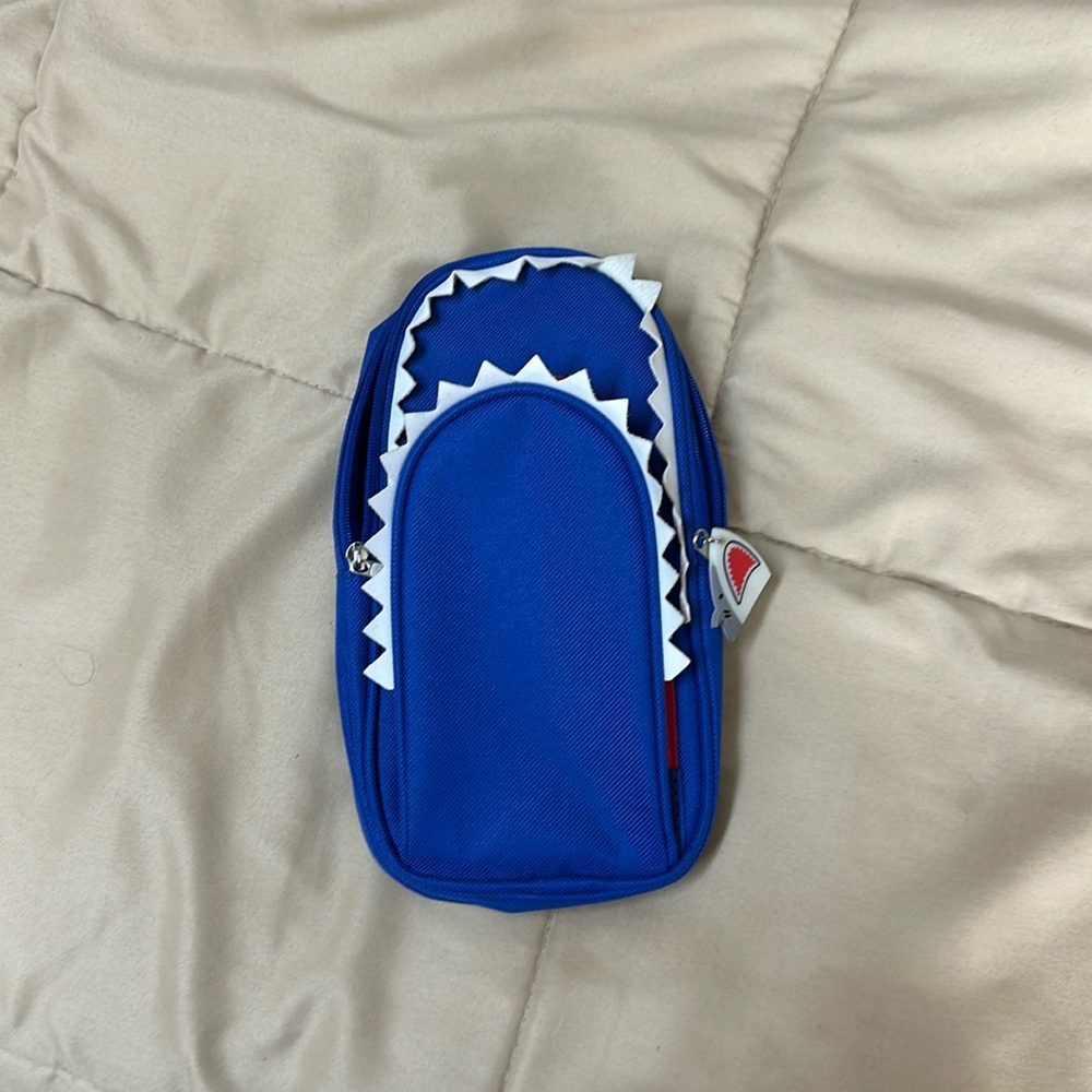 Blue shark pencil case